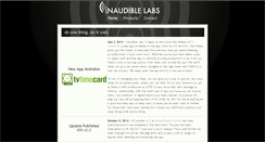 Desktop Screenshot of inaudiblelabs.com